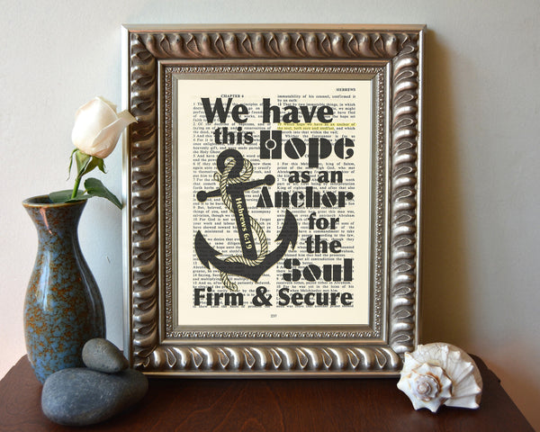 Anchor Frame We have this hope as an anchor for the soul Hebrews 6:1 -  Personalized Gallery