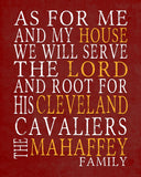 Cleveland Cavaliers Personalized "As for Me" Art Print
