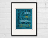 Jacksonville Jaguars Personalized "As for Me" Art Print