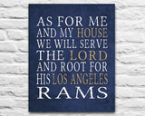 Los Angeles Rams Personalized "As for Me" Art Print
