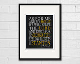 Georgia Tech Yellow Jackets personalized "As for Me" Art Print