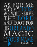 Orlando Magic Personalized  "As for Me" Art Print