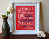 Washington Nationals Personalized "As for Me" Art Print
