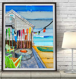 Ocean View - Mixed Media Painting Reproduction  - Danny Phillips Fine Art Print