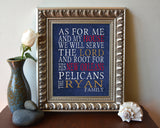 New Orleans Pelicans Personalized "As for Me" Art Print