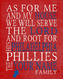 Philadelphia Phillies Personalized "As for Me" Art Print