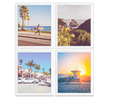 Santa Cruz California Beach Photography Prints, Set of 4, Coastal Wall Decor