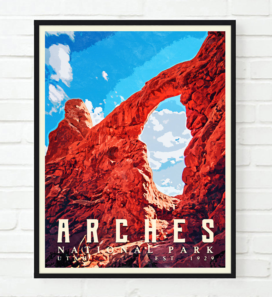 Arches National Park Utah Art Print, Adventure Wall Art Decor Poster
