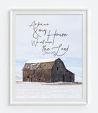 As for Me and my house we will serve the Lord - Joshua 24:15 Christian Photography Print Wall Decor