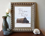 As for Me and my house we will serve the Lord - Joshua 24:15 Christian Photography Print Wall Decor