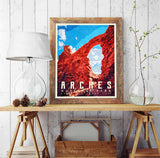 Arches National Park Utah Art Print, Adventure Wall Art Decor Poster