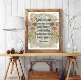 You Must Allow Me to Tell You How Ardently I Admire and Love You - Jane Austen Quote - Dictionary Art Print