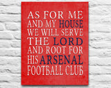Arsenal FC football club Personalized "As for Me" Art Print