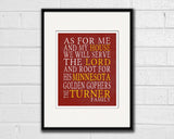 Minnesota Golden Gophers Personalized "As for Me" Art Print