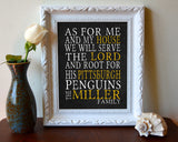 Pittsburgh Penguins Personalized "As for Me" Art Print