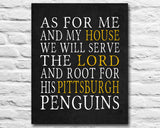 Pittsburgh Penguins Personalized "As for Me" Art Print