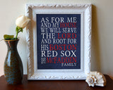 Boston Red Sox Personalized "As for Me" Art Print