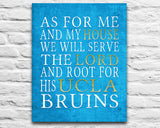 UCLA Bruins Personalized "As for Me" Art Print