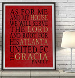 Atlanta United FC Personalized "As For Me and My House" Art Print