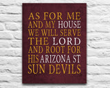 Arizona State Sun Devils Personalized "As for Me" Art Print