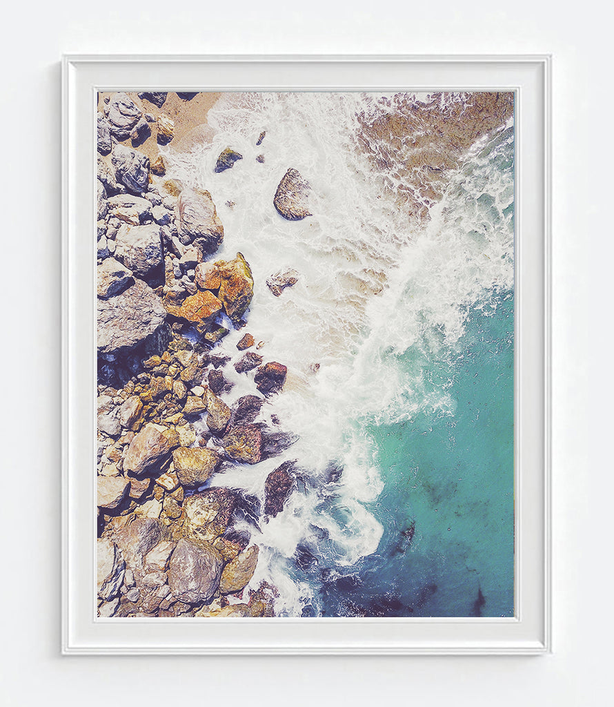 Large coastal wall art, Set of 3 wall art prints