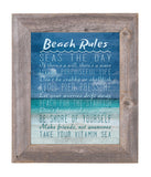 Beach Rules - Coastal Nautical Wall & Home Decor Art Print