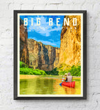 Big Bend National Park Texas Art Print, Adventure Wall Art Decor Poster