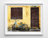 Bicycle with Old Walls Photography Prints, Set of 4, Home Wall Decor