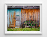 Bicycle with Old Walls Photography Prints, Set of 4, Home Wall Decor
