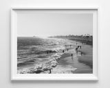 Black and White Beach Photography Prints, Set of 4, Coastal Wall Decor