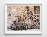 Bicycle with Old Walls Photography Prints, Set of 4, Home Wall Decor