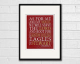 Boston College Eagles Personalized "As for Me" Art Print