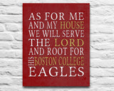 Boston College Eagles Personalized "As for Me" Art Print