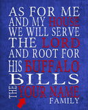 Buffalo Bills Personalized "As for Me" Art Print
