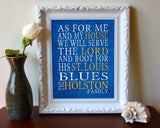 St. Louis Blues Personalized "As for Me" Art Print