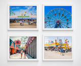 Coney Island Brooklyn New York Photography Prints, Boardwalk Carnival Wall Decor