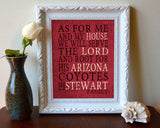 Arizona Coyotes hockey Personalized "As for Me" Art Print