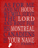 Montreal Canadiens Personalized "As for Me" Art Print