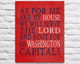 Washington Capitals Personalized "As for Me" Art Print