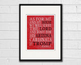 Arizona Cardinals Personalized "As for Me" Art Print