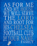Chelsea FC football club Personalized "As for Me" Art Print