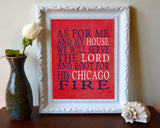 Chicago Fire Soccer Club Personalized "As for Me and My House" Art Print