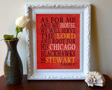 Chicago Blackhawks personalized "As for Me" Art Print