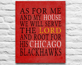 Chicago Blackhawks personalized "As for Me" Art Print