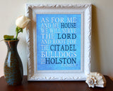 Citadel Bulldogs Personalized "As for Me" Art Print