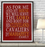 Cleveland Cavaliers Personalized "As for Me" Art Print