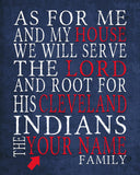 Cleveland Indians baseball Personalized "As for Me" Art Print