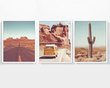 Vintage Desert Photography Prints, Set of 3, Home and Wall Decor