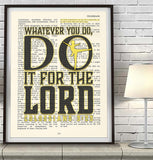 Whatever you do- Dancer -Colossians 3:23 Bible Page Art Print