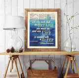We are Such Stuff as Dreams are Made on - Shakespeare Quote - Dictionary Art Print
